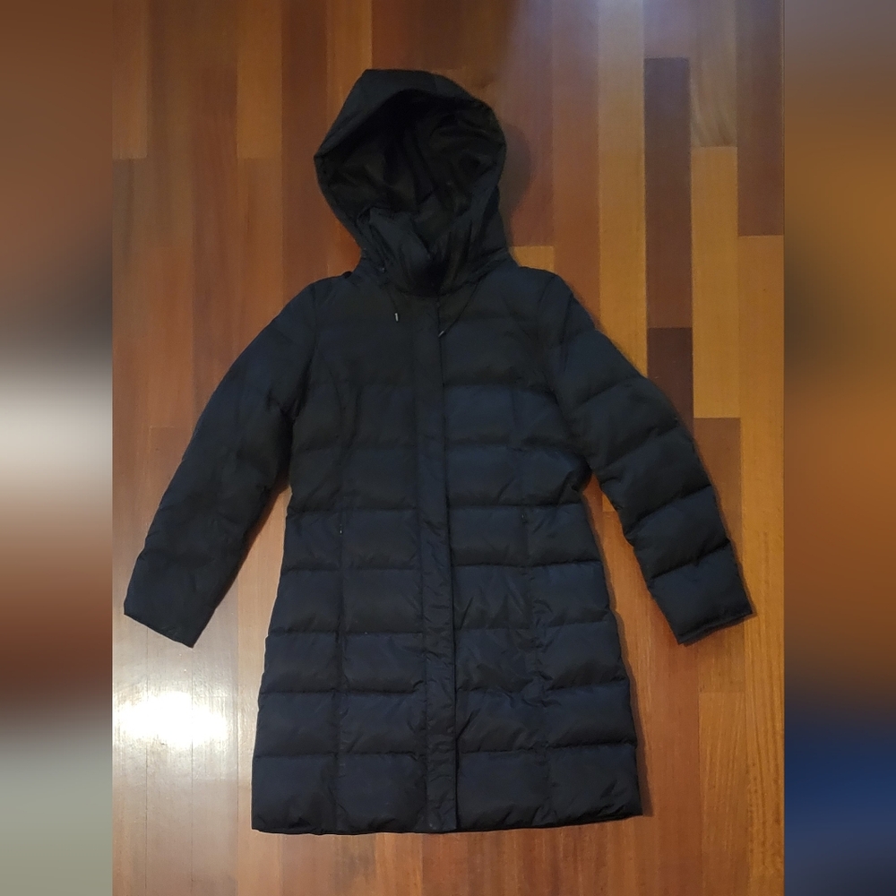 Kenneth Cole Reaction Black Down Long Coat, Women's Large